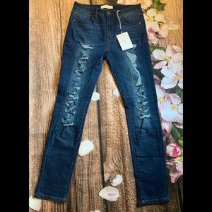 Kancan Jeans Distressed Skinnies